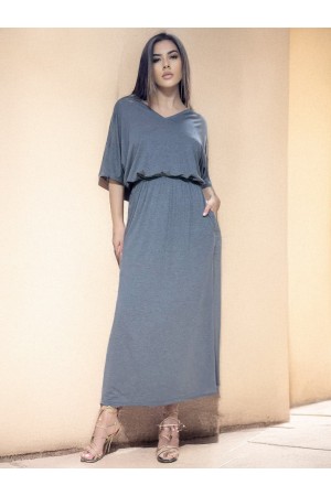 Vestido Longo Malha Mescla