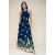 Vestido Longo Jennifer Malha Trapézio com Bolso Floresce Azul