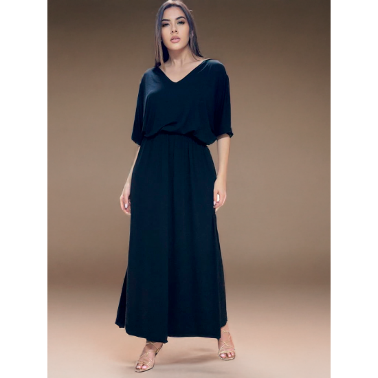 Vestido Longo Malha Preto