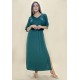 Vestido Longo Malha Verde Musgo
