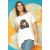 T-Shirt Ampla Malha Manga Curta Off White Chimpanzé