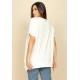 T-Shirt Ampla Malha Manga Curta Off White Chimpanzé