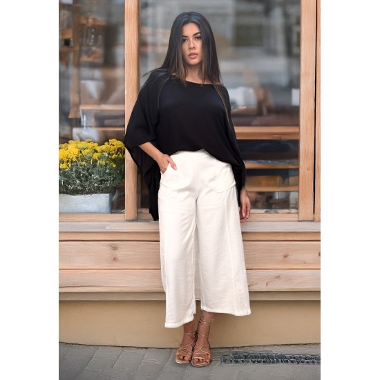 Blusa Poncho Baguari Amplo Estampa Preto
