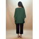 Blusa Poncho Baguari Amplo Estampa Verde Musgo