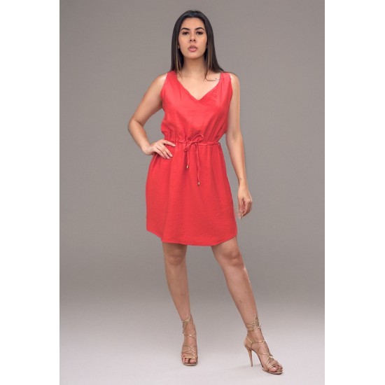 Vestido Plano Curto Vermelho