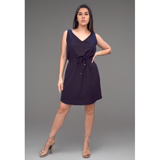 Vestido Plano Curto Preto