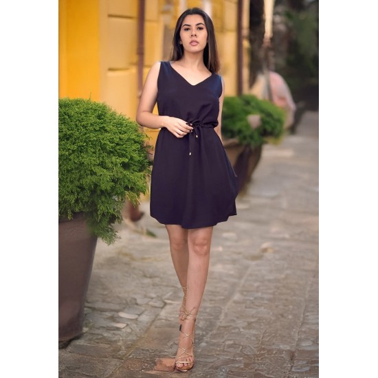 Vestido Plano Curto Preto