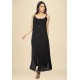 Vestido Longo Caçuá Viscose Alça Fina Preto
