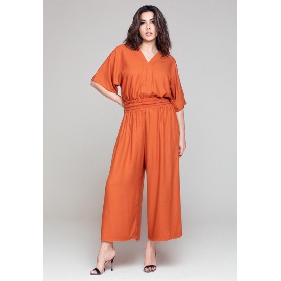 Blusa Gola V Manga Curta Laranja