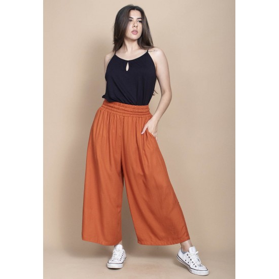 Calça Pantacourt Elastic Embaú Laranja