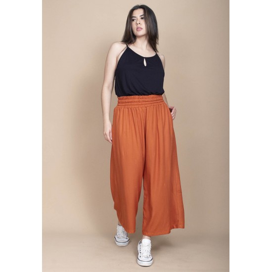 Calça Pantacourt Elastic Embaú Laranja