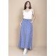 Saia Longa Viscose Azul Celeste