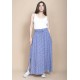 Saia Longa Viscose Azul Celeste
