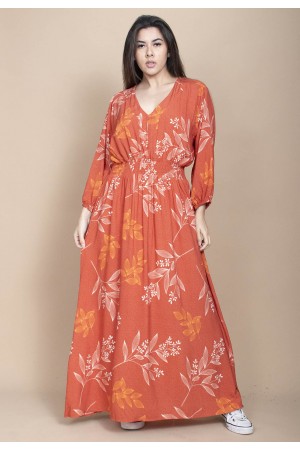 Vestido Longo Estampa Essência Botânica
