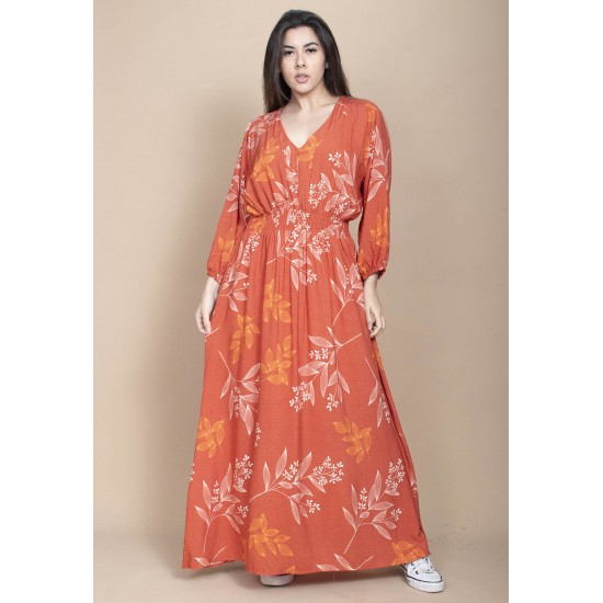 Vestido Longo Estampa Essência Botânica