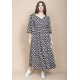 Vestido Longo Plano com Manga e Camadas Estampa Encanto das Margaridas