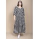 Vestido Longo Plano com Manga e Camadas Estampa Encanto das Margaridas