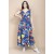Vestido Regata Longo Peri Viscose Camadas Estampa Maré Vibrante