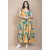 Vestido Regata Longo Peri Viscose Camadas Estampa Aurora Botânica