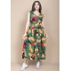 Vestido Regata Longo Peri Viscose Camadas Estampa Festas dos Tucanos
