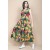 Vestido Regata Longo Peri Viscose Camadas Estampa Festas dos Tucanos