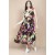 Vestido Regata Longo Peri Viscose Camadas Estampa Noite Botânica