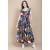 Vestido Regata Longo Peri Viscose Camadas Estampa Aurora Urbana