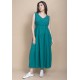 Vestido Regata Longo Peri Viscose Camadas Verde