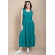 Vestido Regata Longo Peri Viscose Camadas Verde