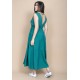 Vestido Regata Longo Peri Viscose Camadas Verde