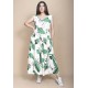 Vestido Regata Longo Peri Viscose Camadas Estampa Folhagem Poética