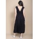 Vestido Regata Longo Peri Viscose Camadas Preto