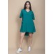 Vestido Curto Pataxô Viscose Mullet Decote V Verde