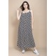 Vestido Longo Caçuá Viscose Alça Fina Estampa Encanto das Margaridas