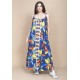 Vestido Longo Caçuá Viscose Alça Fina Estampa Maré Vibrante
