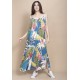 Vestido Longo Caçuá Viscose Alça Fina Estampa Brisa Botânica