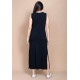 Vestido Midi Faixa Lateral Black