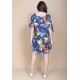Vestido Curto Plano Estampa Maré Vibrante