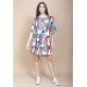 Vestido Curto Plano Estampa Floresce