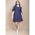 Vestido Curto Plano Azul Marinho