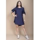 Vestido Curto Plano Azul Marinho