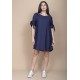 Vestido Curto Plano Azul Marinho