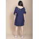 Vestido Curto Plano Azul Marinho