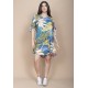 Vestido Curto Plano Estampa Brisa Botânica