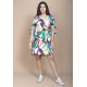 Vestido Curto Plano Estampa Encanto Botânico