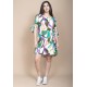 Vestido Curto Plano Estampa Encanto Botânico