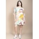 Vestido Curto Plano Estampa Aurora Suave