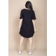Vestido Curto Pataxô Viscose Mullet Decote V Preto
