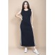 Vestido Midi Fenda Lateral Track Dress Preto