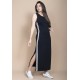 Vestido Midi Fenda Lateral Track Dress Preto